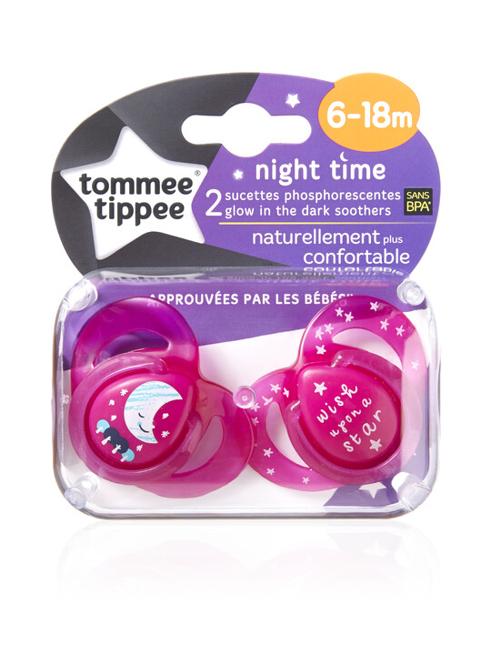 لهايات وقت النوم Closer to Nature Night Time من Tommee Tippee لعمر من 6 شهور إلى 18 شهرًا (عبوة مكونة من قطعتين) - لون وردي image number 2