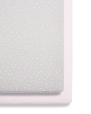 SnuzPod - 2 Pack Crib Fitted Sheets - Rose Spots (N)